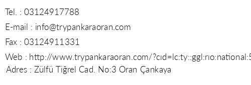 Tryp By Wyndham Ankara Oran telefon numaralar, faks, e-mail, posta adresi ve iletiim bilgileri